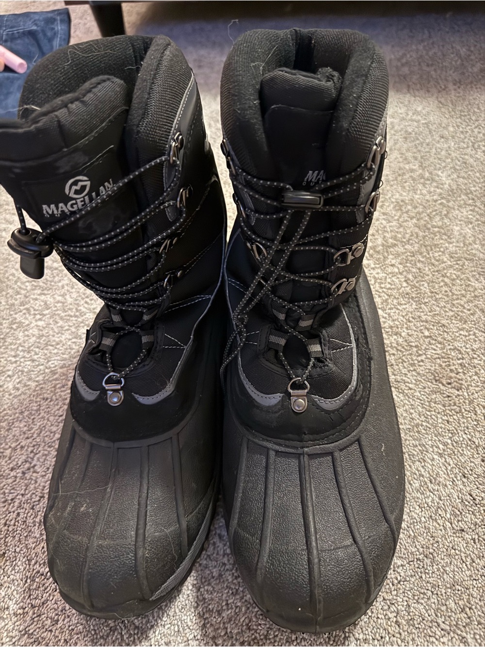 Magellan Outdoors Black Winter Lace-Up Boots